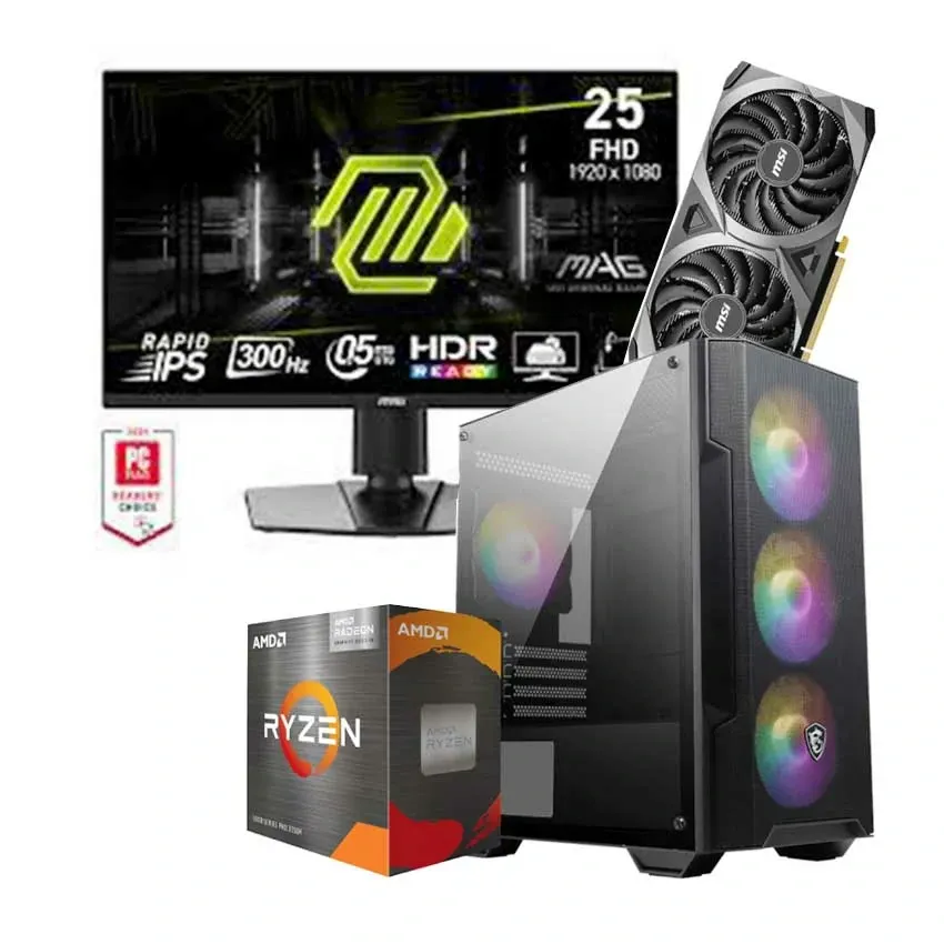 PC De Bureau Gamer | Ryzen 5 -7500F, 16Go DDR5, RTX3050
