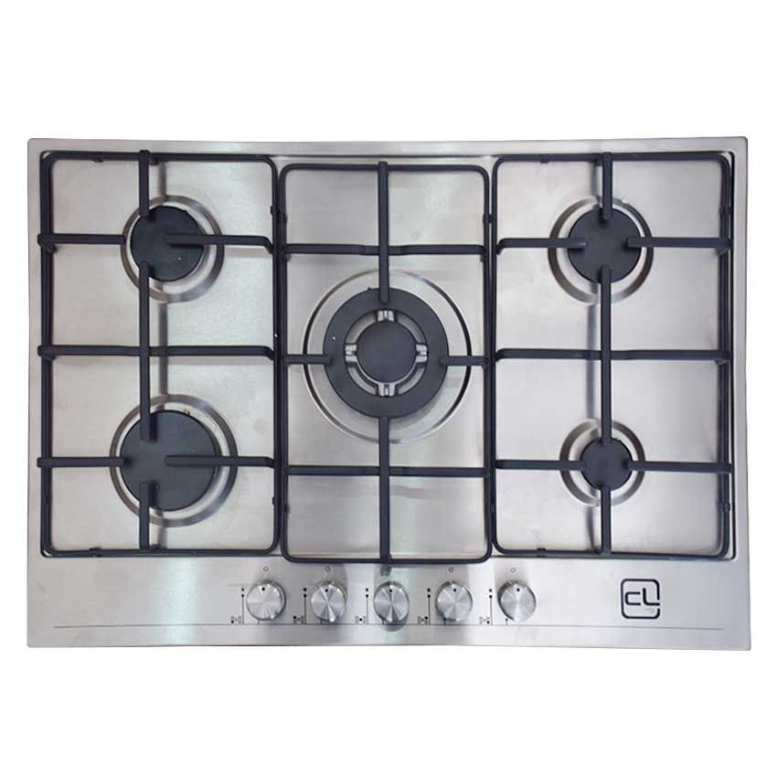 Plaque de cuisson CL 5 Feux | à Gaz - 75cm -  177IXF  -  Inox 