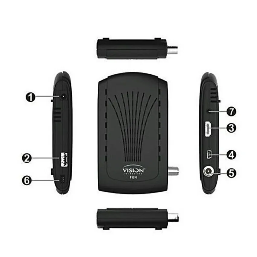 Récepteur Satellite | VISION FUN PRO + Abonnement SHARING & x3 Abonnement TV  