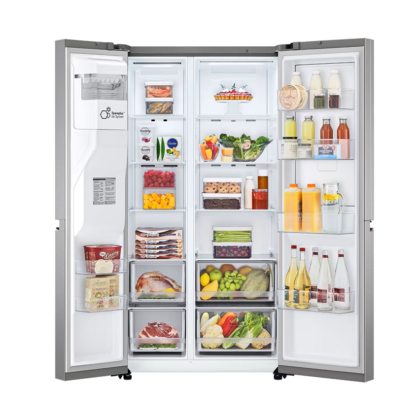 Réfrigérateur LG 617 Litres SIDE BY SIDE | Smart Inverter - GC-J257SL2S - Silver 
