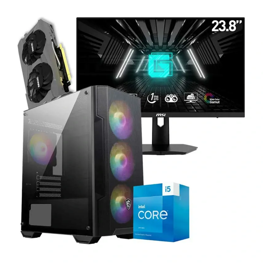 PC De Bureau Gamer Sur mesure | Intel i5-10400F - 500Go NVM - RTX 4060 8GB