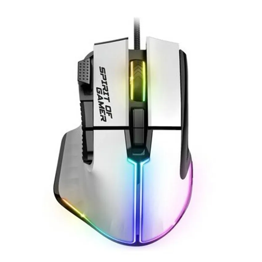 Souris SPIRIT OF GAMER PRO M5 LED RGB  S.PM5RGBWT Blanc