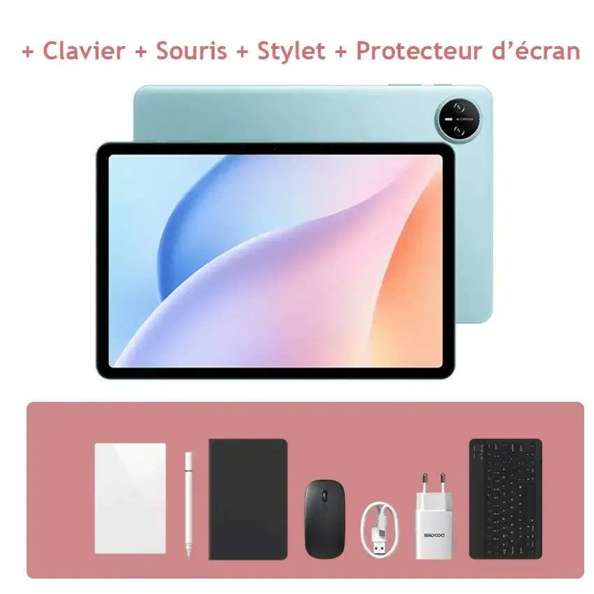 Tablette Android DOOGEE Tab A9 VIP 10.1 ″ HD 3/64 Bleu Wi-Fi + 5 Accessoires