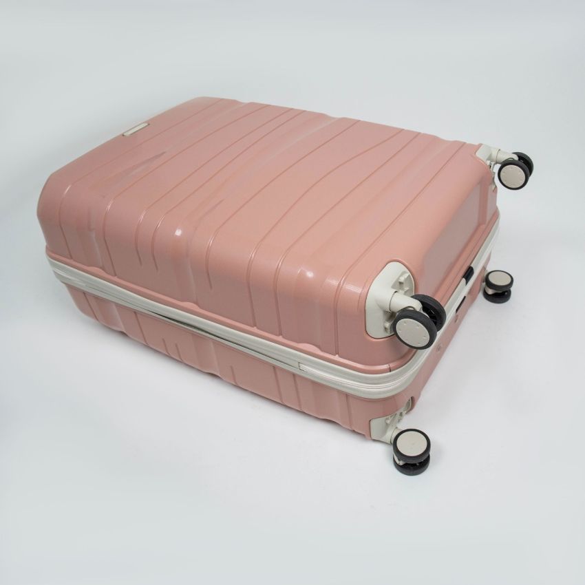 Valise TITOU incassable avec roues démontables | Modèle 30KG - Saumon/Beige