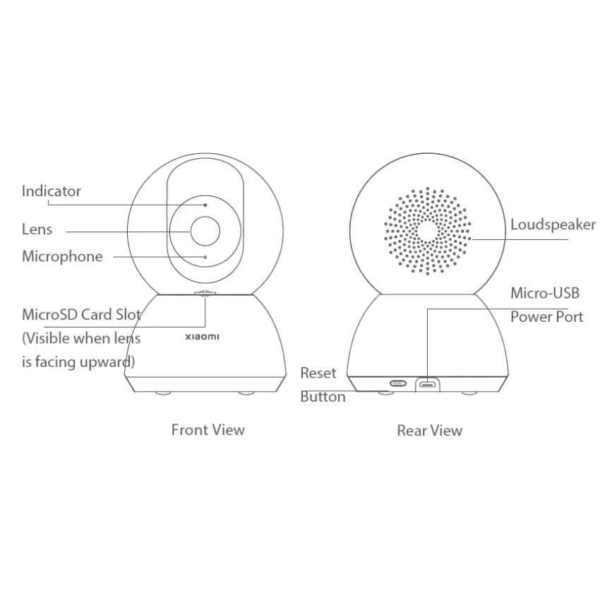 Caméra de Surveillance Interne XIAOMI C300 | DUAL EU Smart - Double Caméra