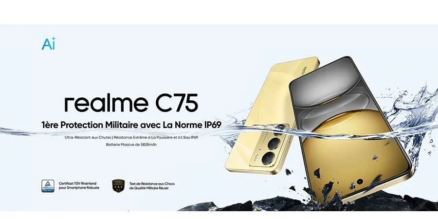 &Eacute;cran Realme C75 6,72 pouces FHD+ 120 Hz &ndash; Fluidit&eacute; et confort visuel